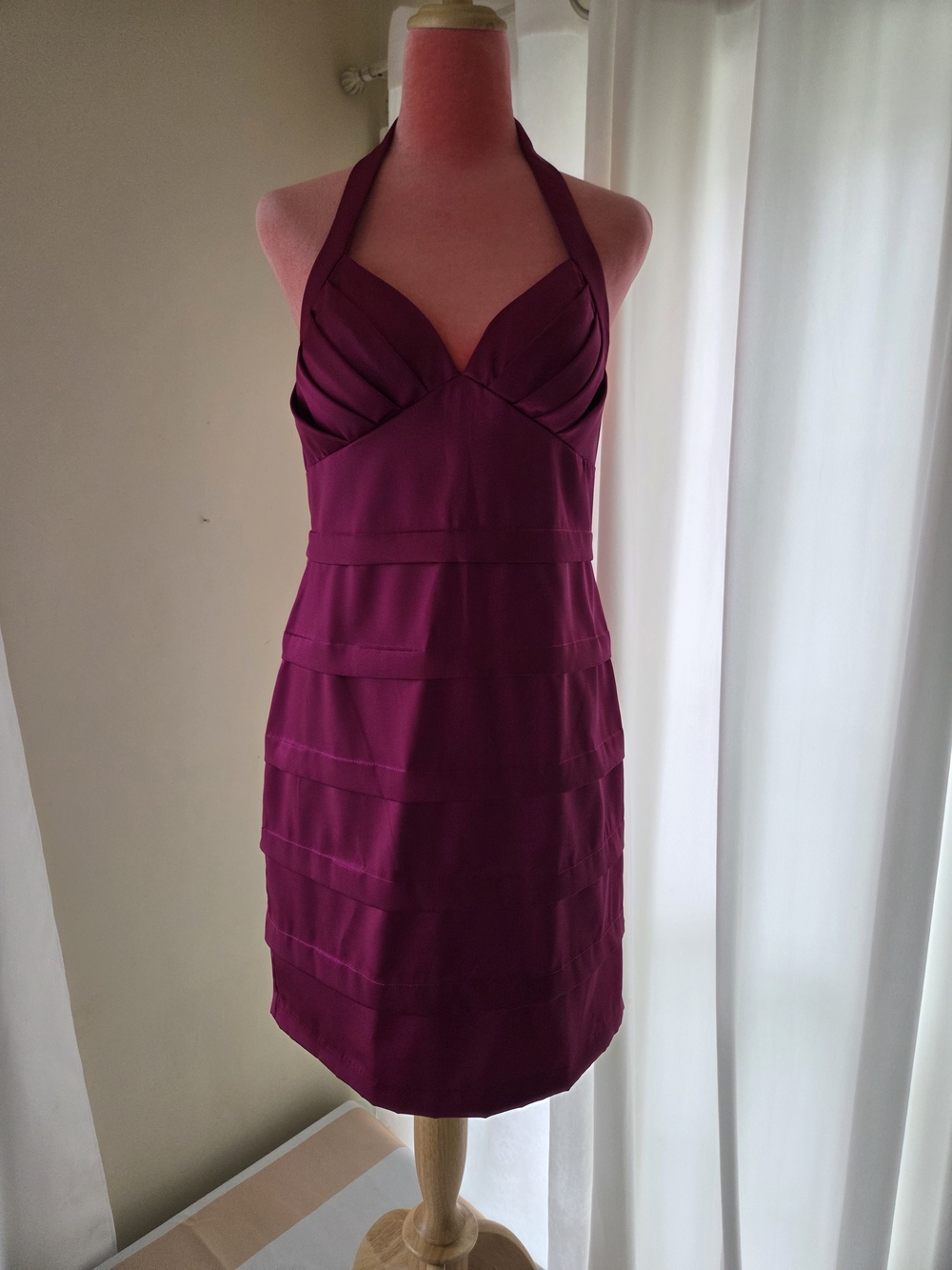 Roberta Bridal Fuchsia Satin Cocktail Dress with Coral Lining